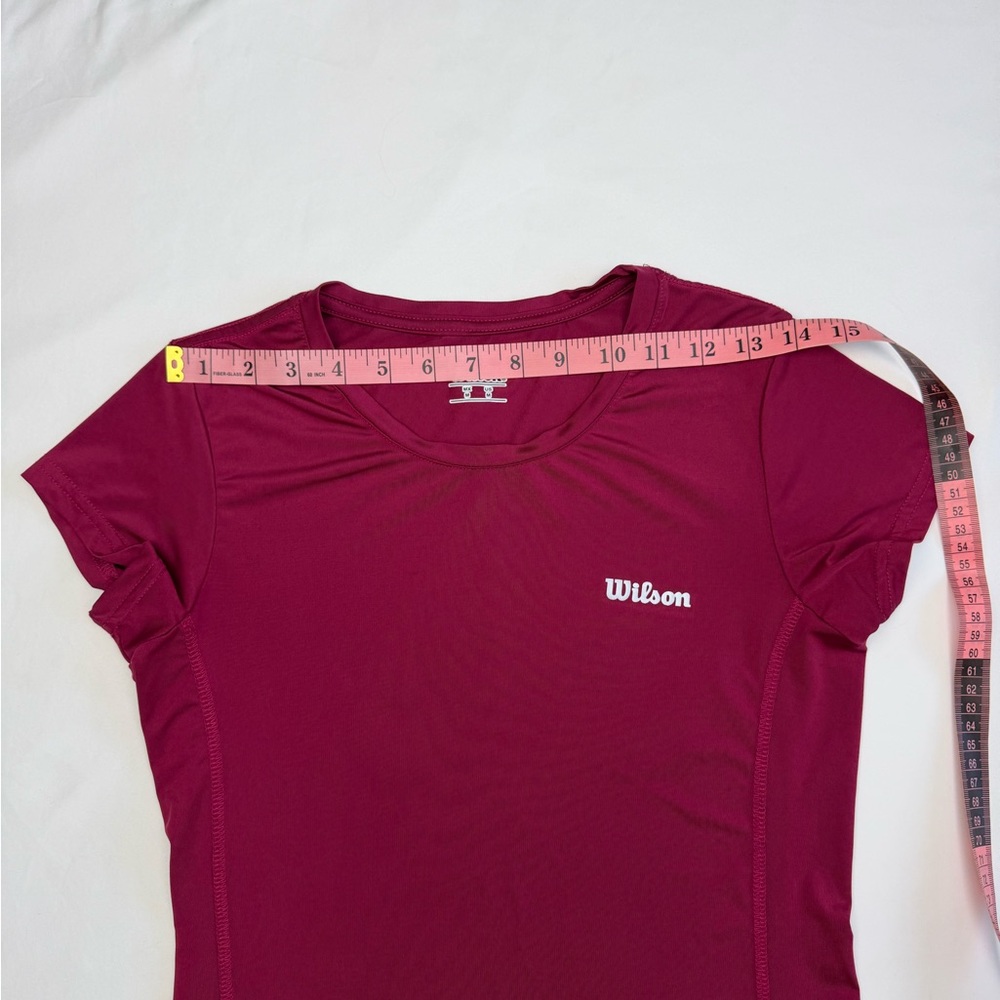 Wilson‎ Athletic Performance Tee Pink Short Sleeve Breathable Workout Top M - Picture 7 of 9